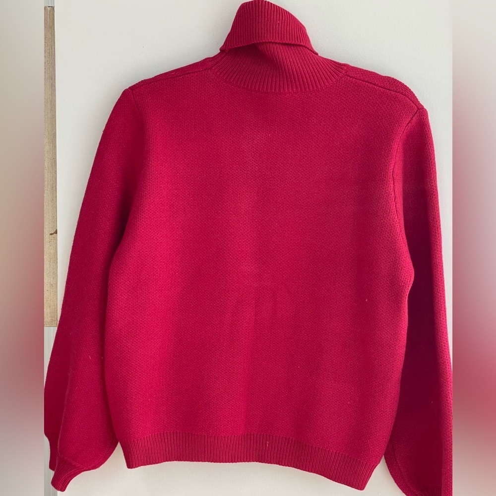 Red Turtleneck Sweater with Heart Valentines 💌 - Picture 2 of 3
